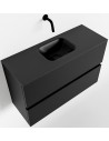 ADA Komplet badmiljø centreret håndvask B80 x H50 cm MDF - Sort/Sort