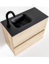 ADA Komplet badmiljø venstrevendt håndvask B60 x H50 cm MDF - Vasket eg/Sort