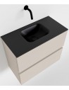 ADA Komplet badmiljø centreret håndvask B60 x H50 cm MDF - Linned/Sort