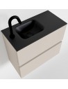 ADA Komplet badmiljø venstrevendt håndvask B60 x H50 cm MDF - Linned/Sort