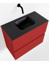 ADA Komplet badmiljø centreret håndvask B60 x H50 cm MDF - Rød/Sort