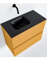ADA Komplet badmiljø venstrevendt håndvask B60 x H50 cm MDF - Okker/Sort
