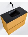 ADA Komplet badmiljø centreret håndvask B60 x H50 cm MDF - Okker/Sort