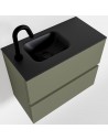 ADA Komplet badmiljø venstrevendt håndvask B60 x H50 cm MDF - Armygrøn/Sort