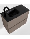 ADA Komplet badmiljø venstrevendt håndvask B60 x H50 cm MDF - Røg/Sort
