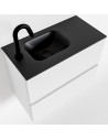 ADA Komplet badmiljø venstrevendt håndvask B60 x H50 cm MDF - Talkum/Sort
