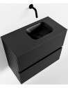 ADA Komplet badmiljø højrevendt håndvask B60 x H50 cm MDF - Sort/Sort