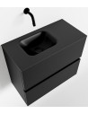 ADA Komplet badmiljø venstrevendt håndvask B60 x H50 cm MDF - Sort/Sort