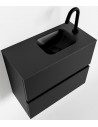 ADA Komplet badmiljø højrevendt håndvask B60 x H50 cm MDF - Sort/Sort