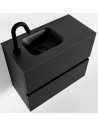 ADA Komplet badmiljø venstrevendt håndvask B60 x H50 cm MDF - Sort/Sort