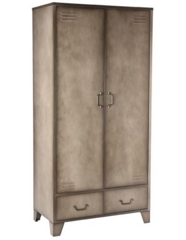 Industrielt skab i metal H185 cm -...