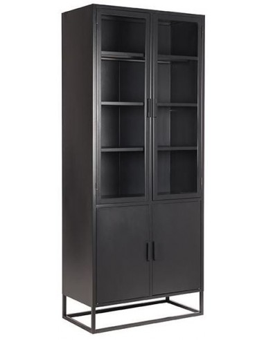 Industrielt vitrineskab i metal og...