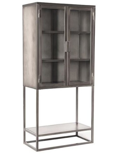 Industrielt vitrineskab i metal og...