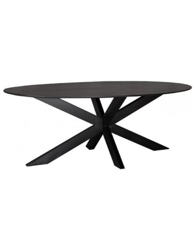 Ovalt spisebord i mangotræ og metal...