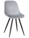 Monza spisebordsstol i metal og kunststof H88 cm - Sort/Grå