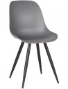 Monza spisebordsstol i metal og kunststof H88 cm - Sort/Antracit