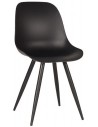 Monza spisebordsstol i metal og kunststof H88 cm - Sort/Sort