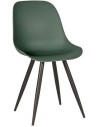 Monza spisebordsstol i metal og kunststof H88 cm - Sort/Grøn