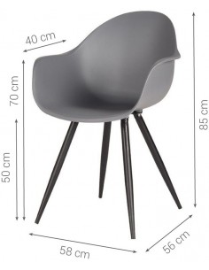 Luca spisebordsstol i metal... 2