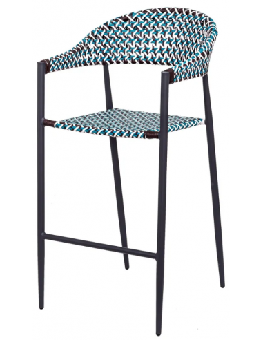 Barstol i syntetisk rattan og...