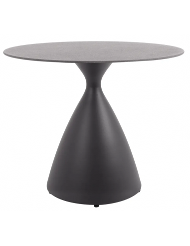 Havebord i aluminium og glas Ø80 cm -...