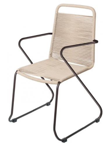 Havestol i aluminium og fiberreb H88...