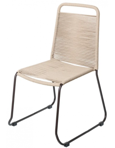 Havestol i aluminium og fiberreb H88...