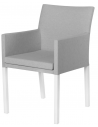 Havestol i aluminium og textilene H84 cm - Hvid/Grå