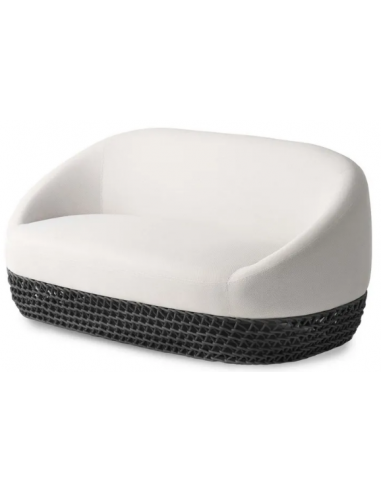 Loungesofa i syntetisk rattan og...