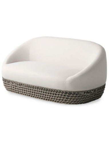 Loungesofa i syntetisk rattan og...