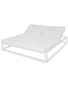 Dobbelt solseng i aluminium og olefin 200 x 180 cm - Hvid/Hvid
