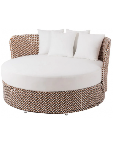 Rund solseng i syntetisk rattan og...