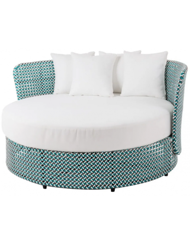 Rund solseng i syntetisk rattan og...