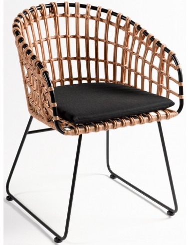 Havestol i syntetisk rattan og metal...