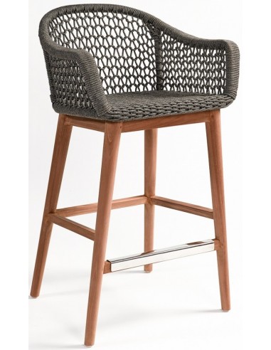 Have Barstol i teaktræ og reb H97 cm...