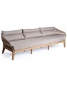 PALERMO Loungesofa i eucalyptustræ og reb B252 cm - Natur/Beige