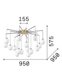 Rhapsody Loftlampe i metal... 2