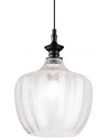 LORD Loftlampe i glas Ø23 cm 1 x E27 - Sort/Klar