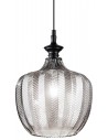 LORD Loftlampe i glas Ø23 cm 1 x E27 - Sort/Røget grå