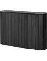 Revolve konsolbord i egetræsfinér og mdf 110 x 30 cm - Sort