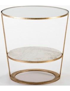Sofabord i marmor, metal og...