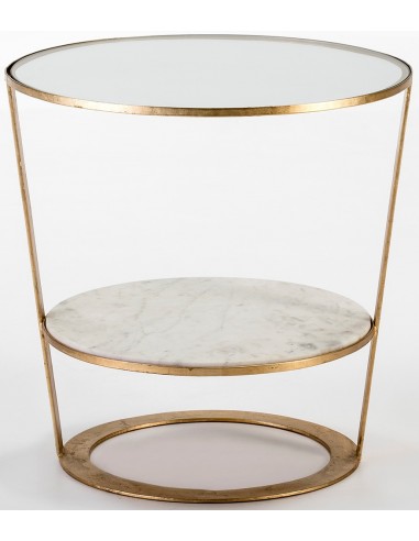 Sofabord i marmor, metal og glas H56...