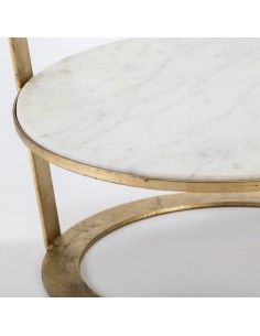 Sofabord i marmor, metal og... 2