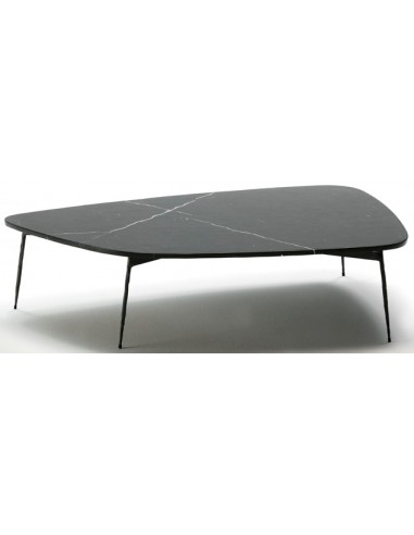 Sofabord i marmor og jern 120 x 85 cm...