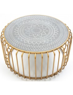 Sofabord i MDF og metal Ø77... 2