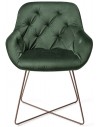 2 x Tara Spisebordsstole H84 cm velour - Rødguld/Junglegrøn