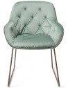 2 x Tara Spisebordsstole H84 cm velour - Rødguld/Jadegrøn