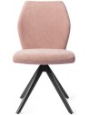 2 x Ikata rotérbare spisebordsstole H87 cm polyester - Sort/Rosa
