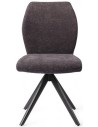 2 x Ikata rotérbare spisebordsstole H87 cm polyester - Sort/Antracit