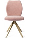 2 x Ikata rotérbare spisebordsstole H87 cm polyester - Guld/Rosa